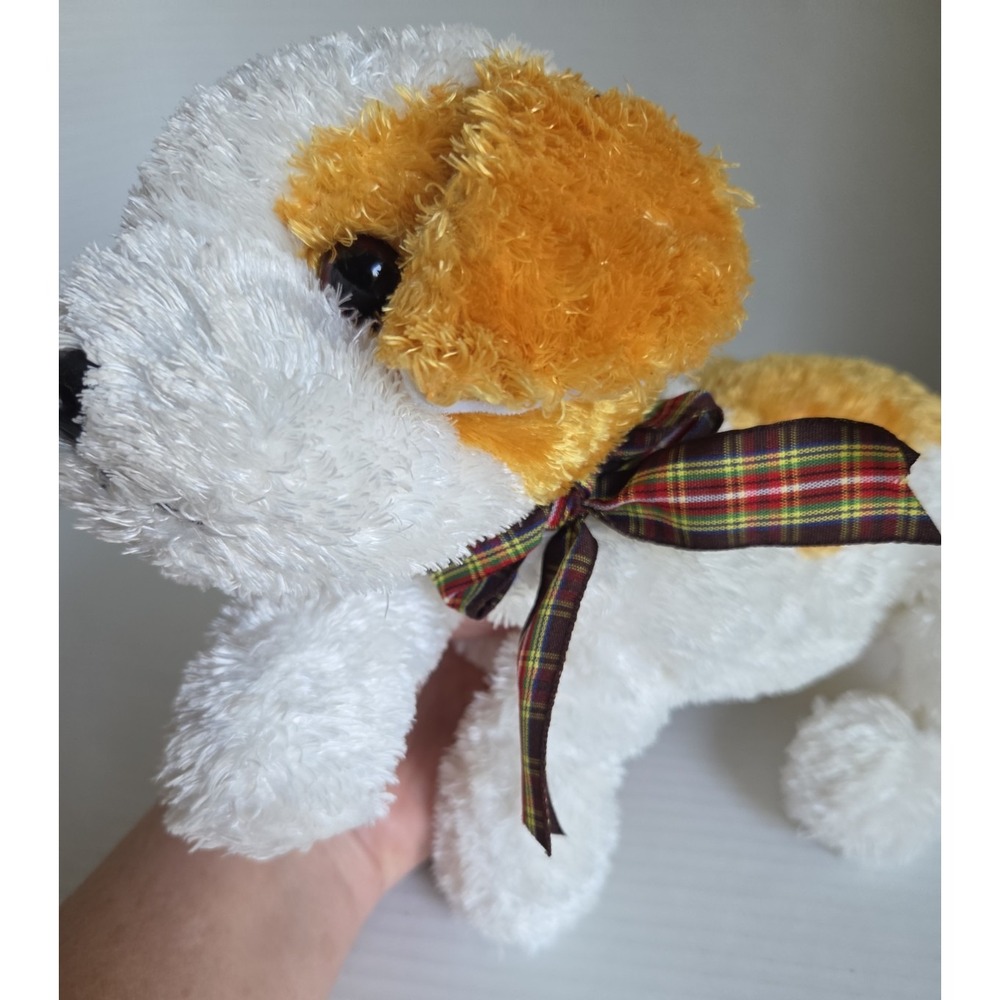 Ty Beanie Buddies DARLING the Puppy Dog Plush Stuffed Animal Toy 2002 Plaid Bow